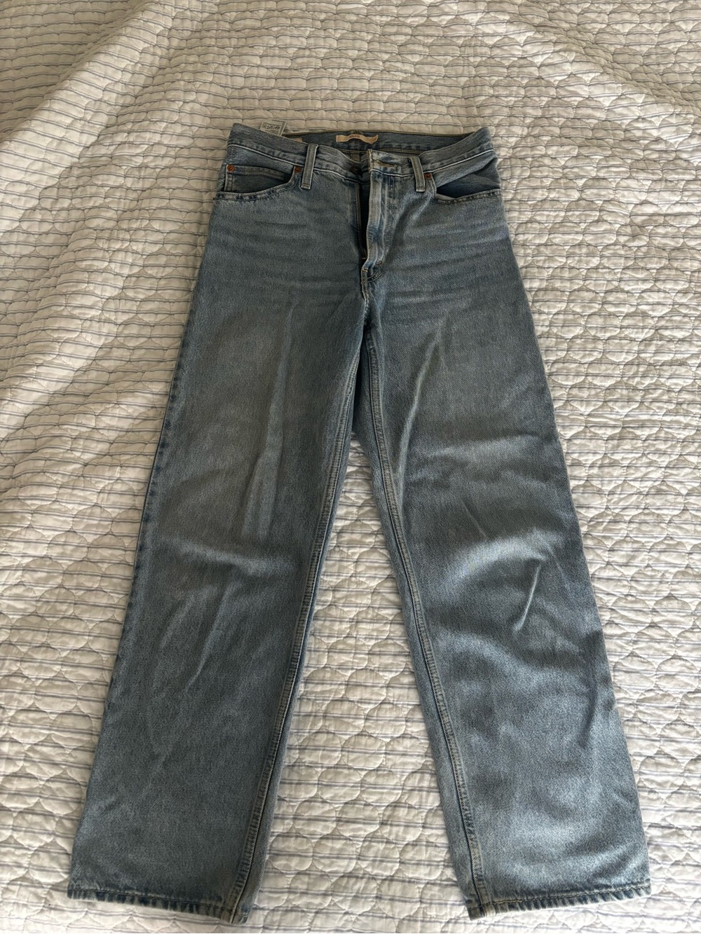 Levi's High-Rise Dad Jeans in Light Blue Denim